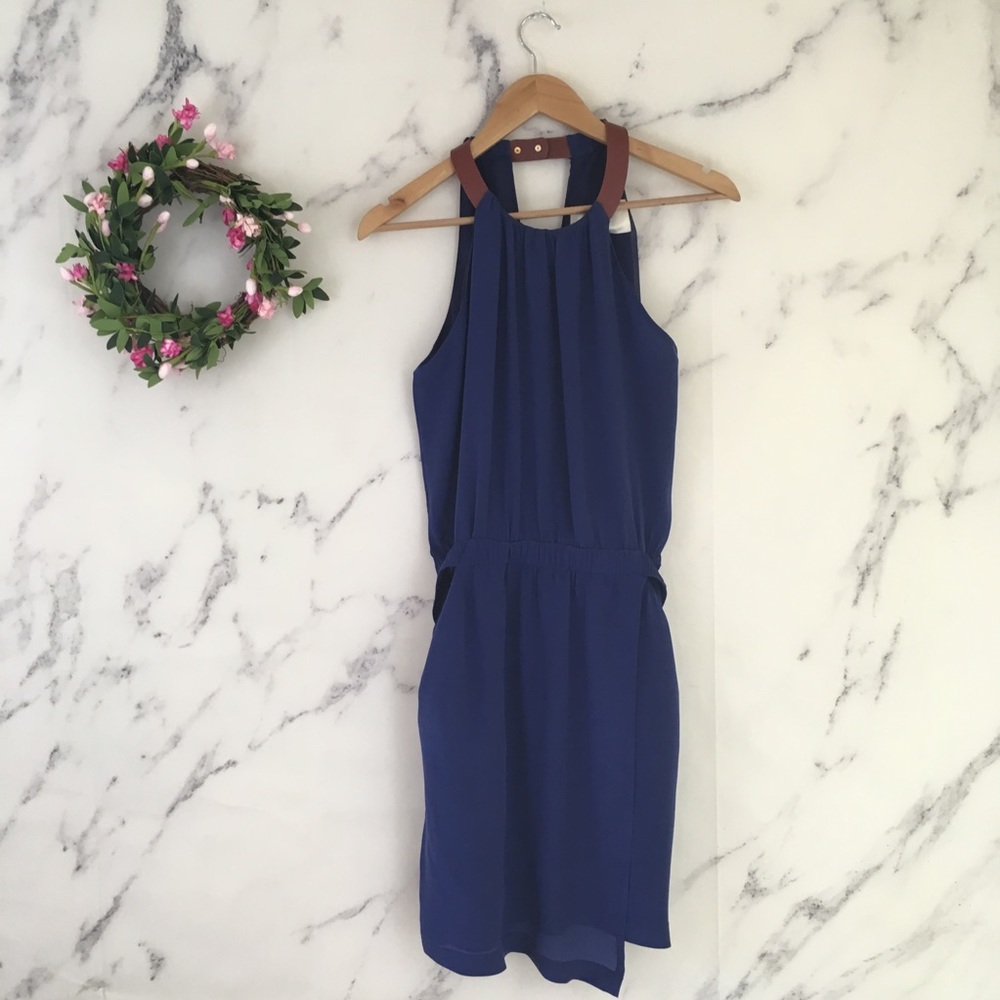 Aijek Revolve 100% Silk Halter Neck Dress